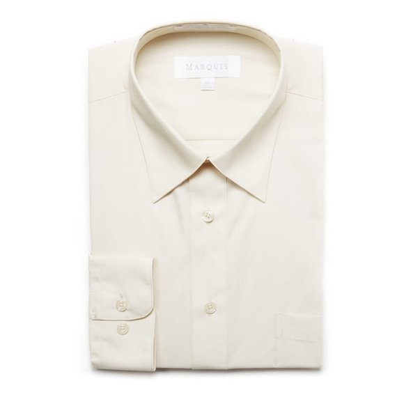 6X Marquis Signature Ecru Long Sleeve Dress Shirt 6XL 24 36/37 - Picture 1 of 6